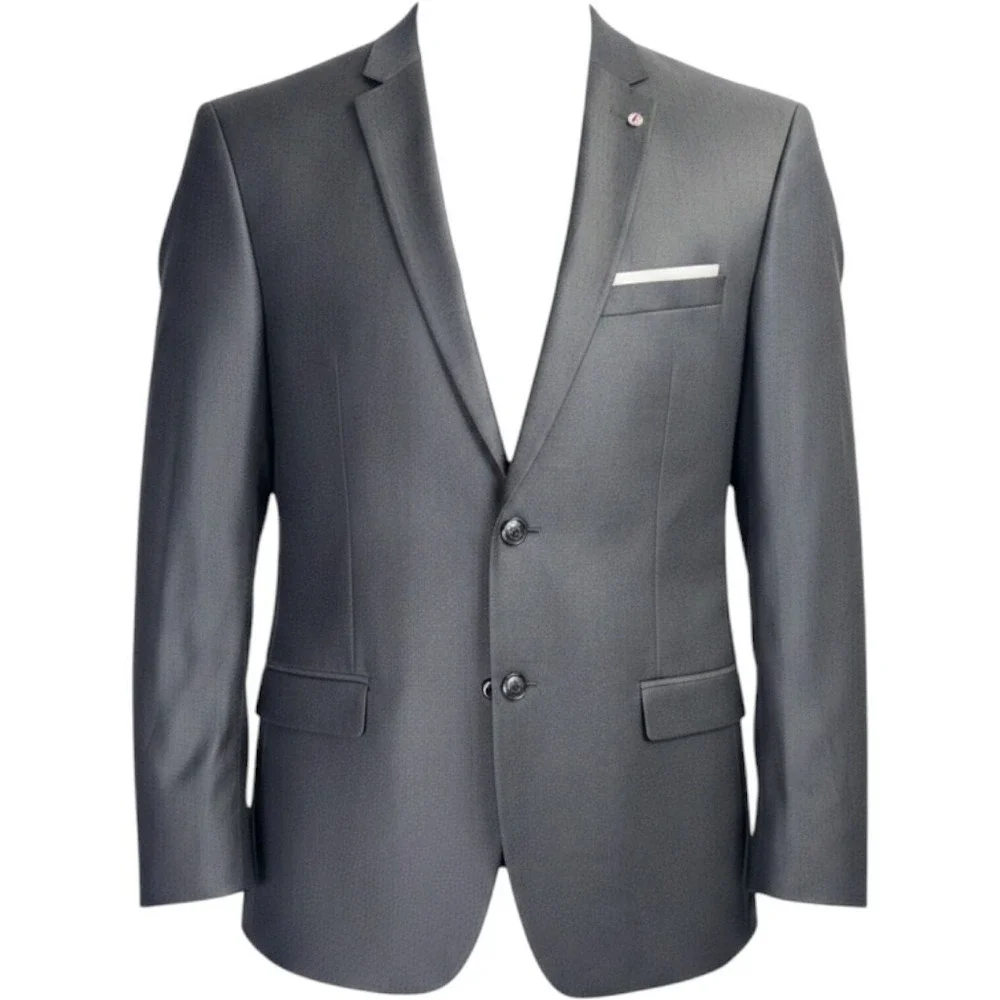 Zara Mens Textured Suit Jacket Blazer Sport Coat 44 Regular US  Charcoal